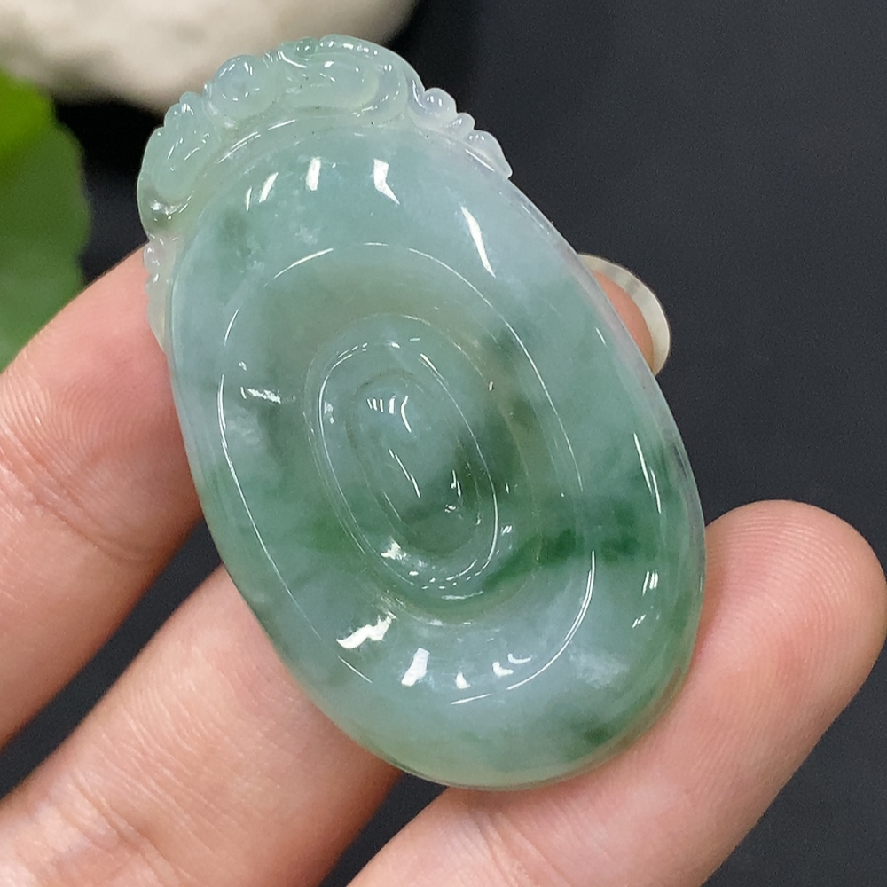 F29393960 Jadeite Pendant Fu Shell, Total Weight Approx. 11.43g