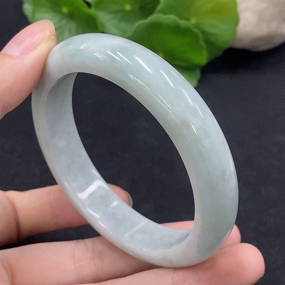 F34028782 Jadeite Round Bracelet 56.8 Size Total Weight Approx. 53.6g (including other mineral components)