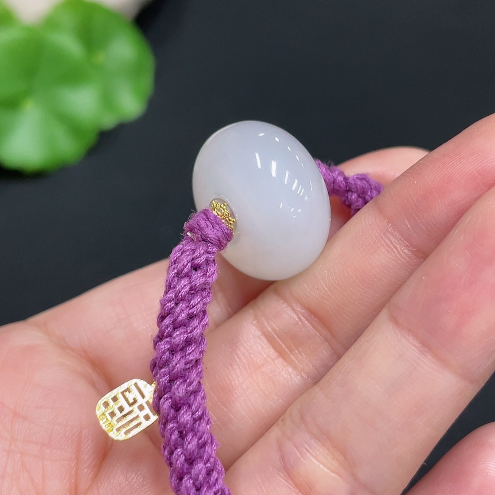 H34072621 Hetian Jade Hand Bracelet Total weight about 11.7g Gold content 72%