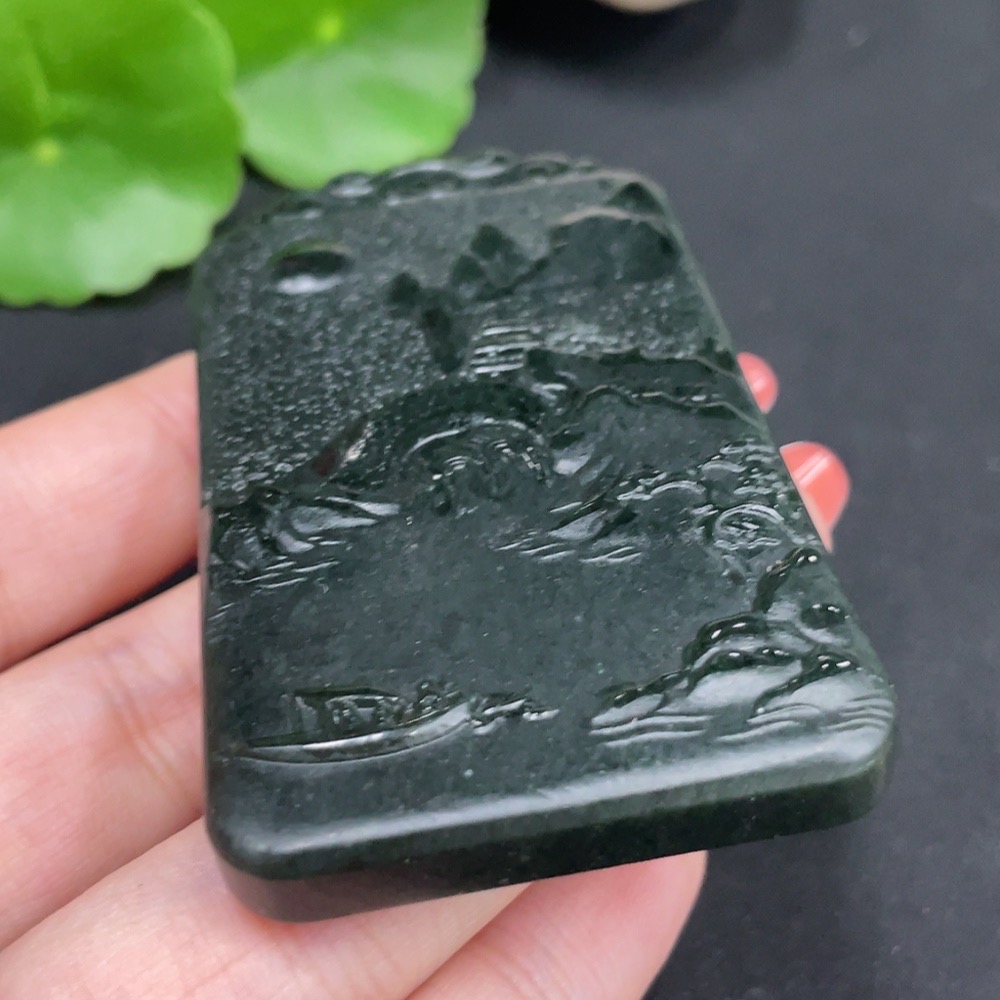 H34026040 Hetian Jade Pendant - Landscape Plaque, Total Weight Approx. 59.1g