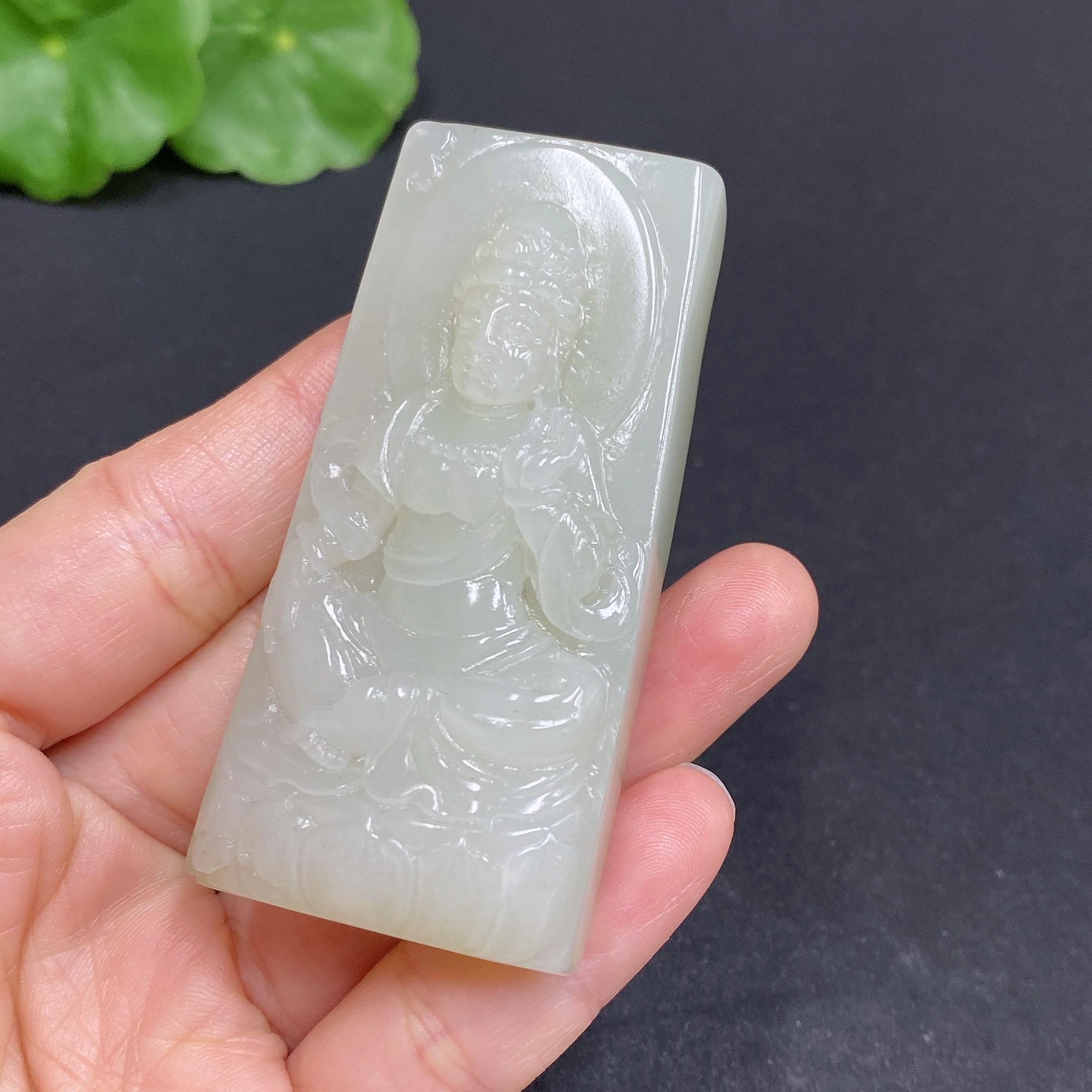 H32796264 Hetian Jade Pendant Guanyin Total Weight Approx. 67.6g