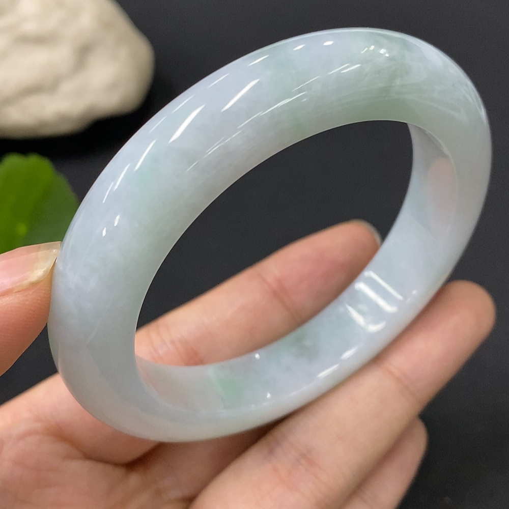 F29395187 Jadeite Round Bangle Total Weight Approx.68.32g Size 55.8