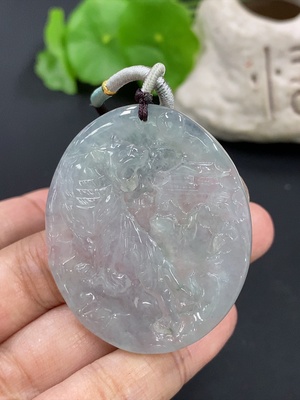F42952585 翡翠上山虎挂件 货品总重约19.7g