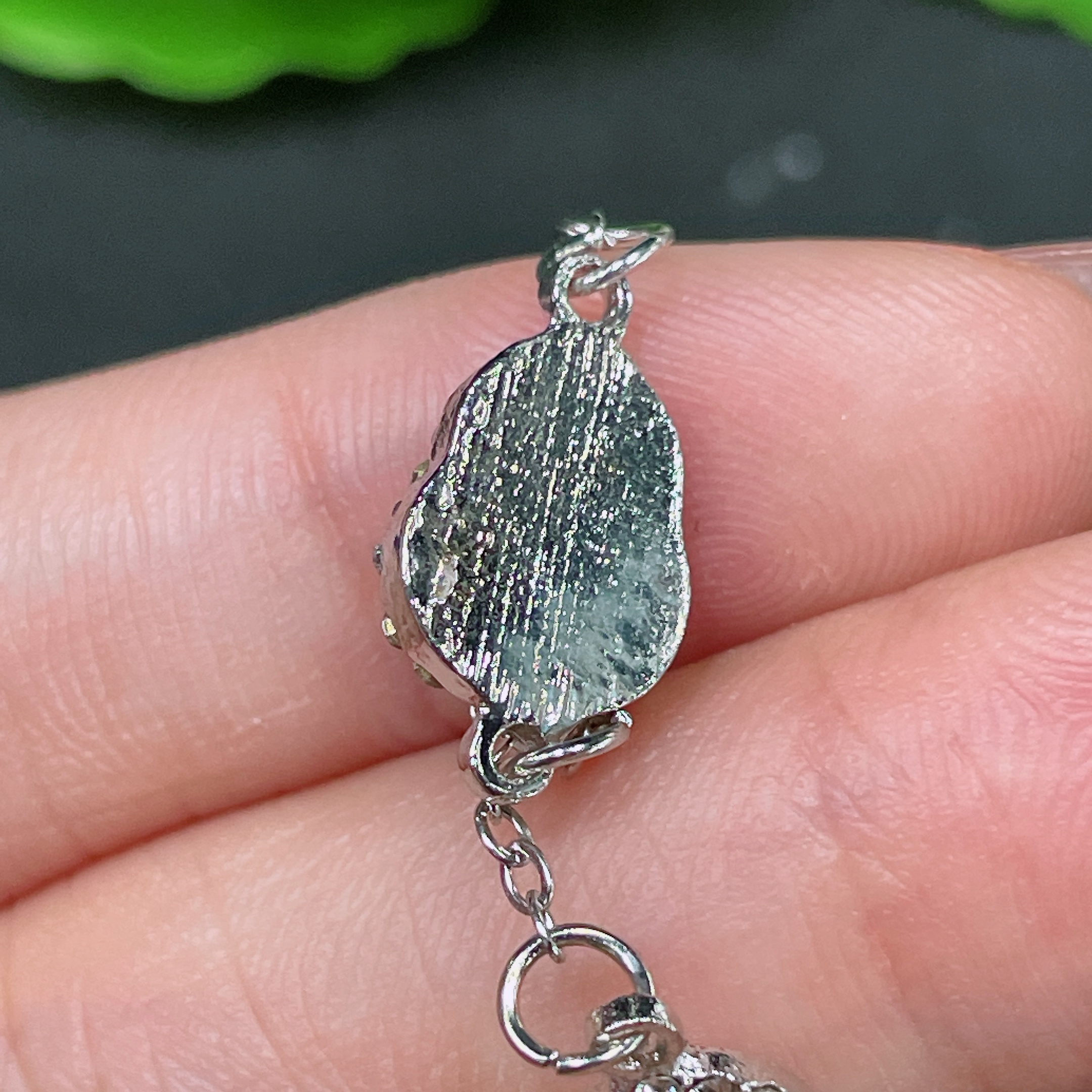 F34983396 Jadeite Inlaid Piece Non-Gold With Chain Total Weight Approx. 2.83g