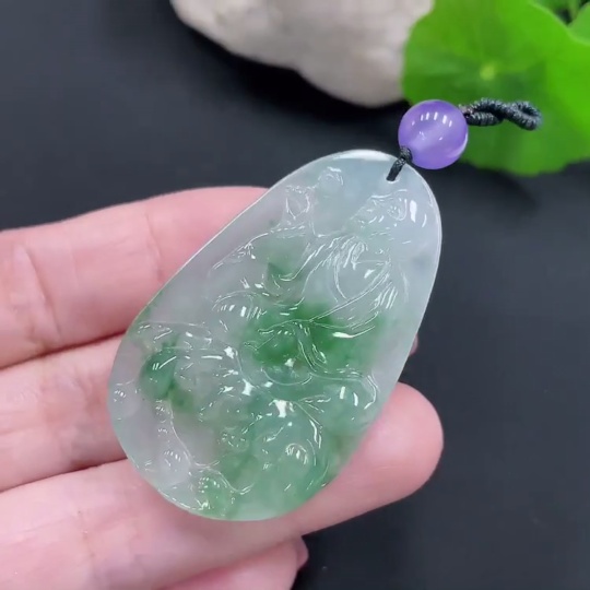 F24786310 Jadeite Enlightenment Pendant Total Weight Approx. 17.2g