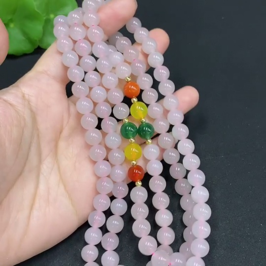 H34015554 Hetian Jade Bead Necklace, Approx. 7.6mm, Non-Gold-Inlaid, Total Weight Approx. 93.5g, Accessories Not Hetian Jade