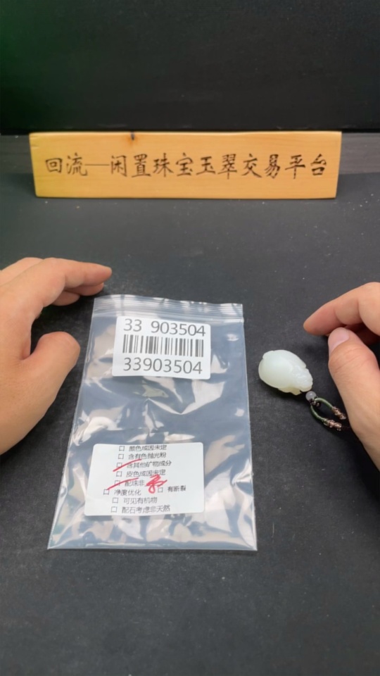 H33903504 Hetian Jade Pendant: Dragon Turtle