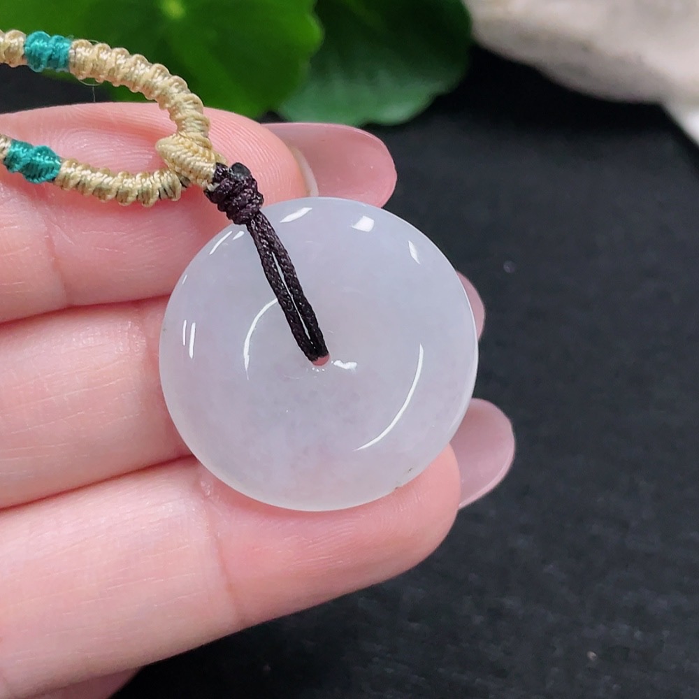 F32736386 Jadeite Peace Knot Pendant Total weight about 6.8g (including rope weight)