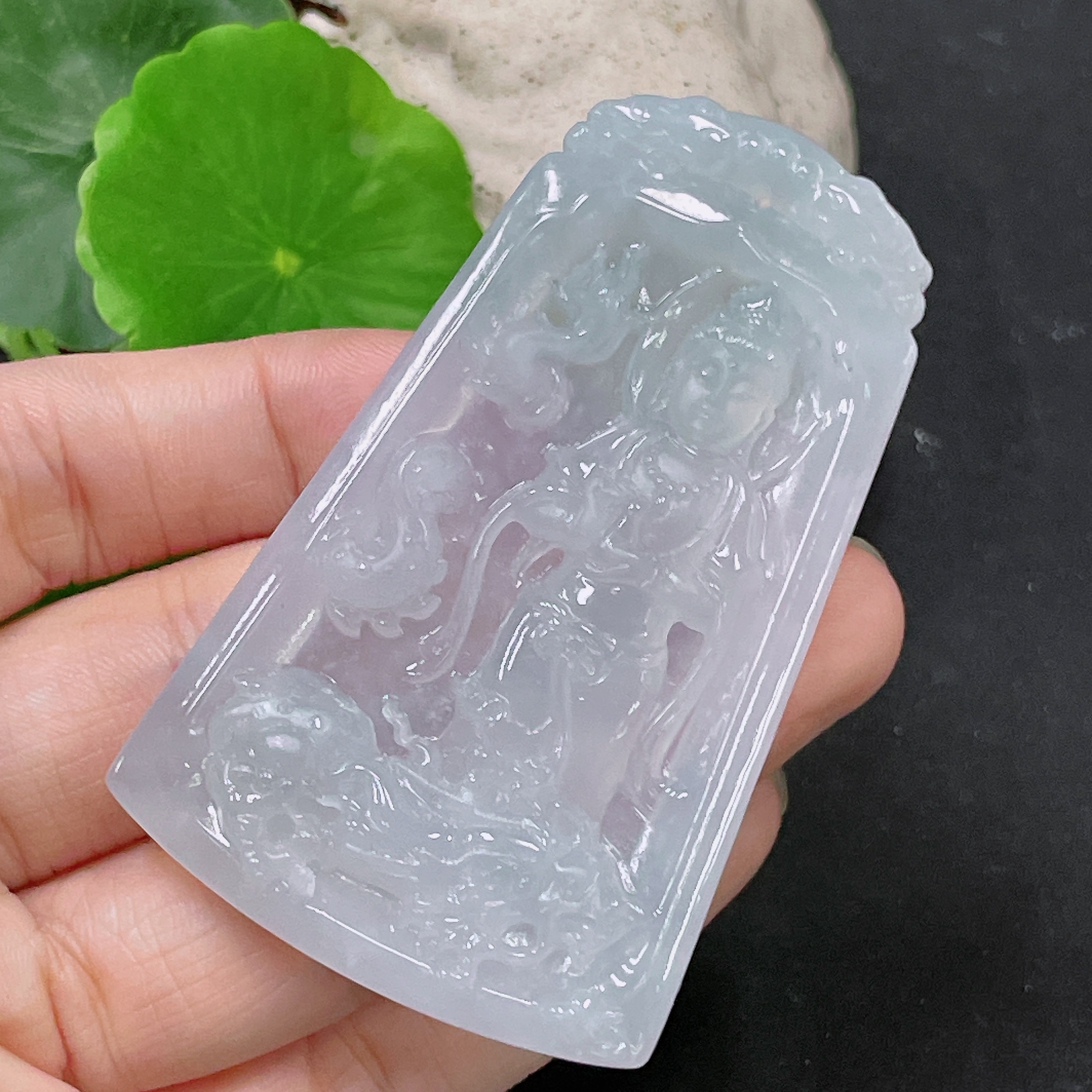 F33943770 Jadeite Guanyin Pendant, Total Weight Approx. 36.7g