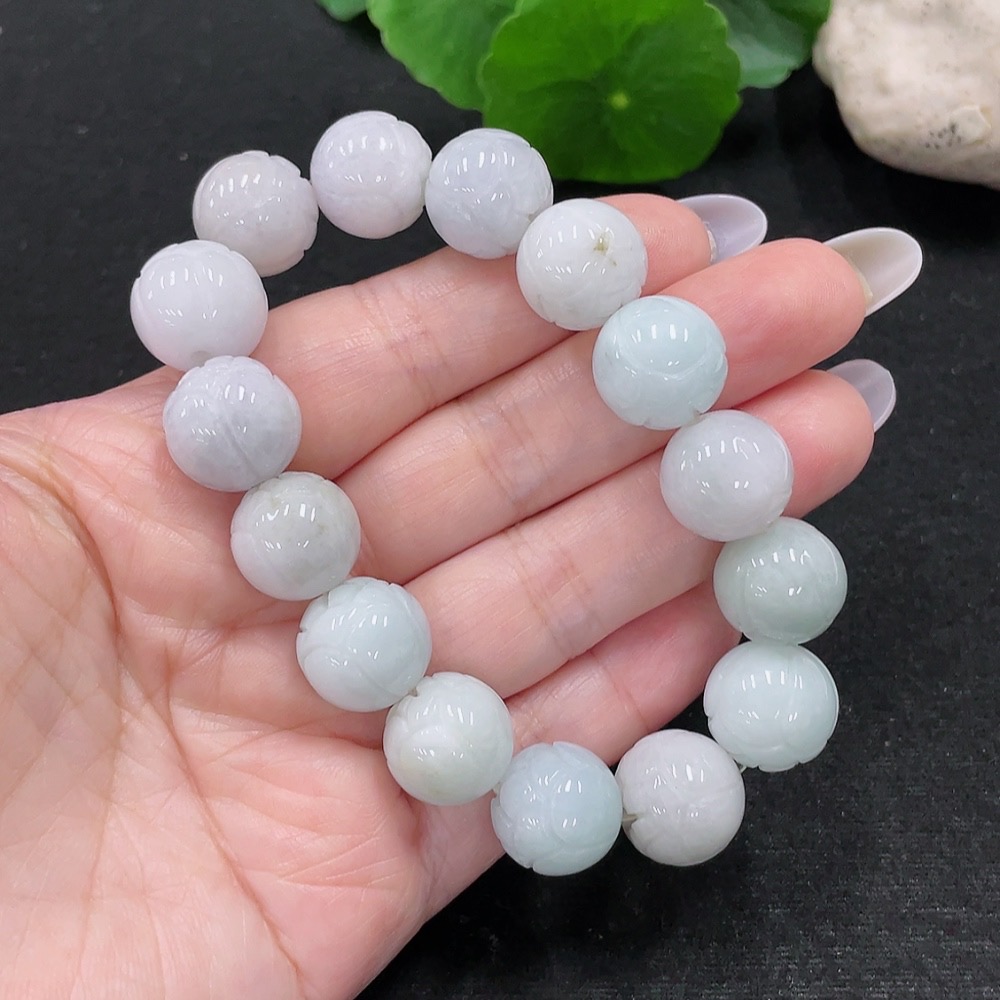 F33900240 Jadeite Bracelet Approx. 13.8mm Total Weight Approx. 65.8g