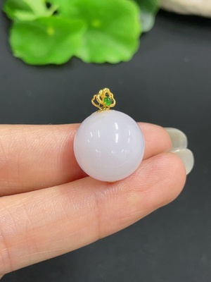 F41950166 翡翠挂件 标红含金量61% 其余18k  货品总重约6.57g