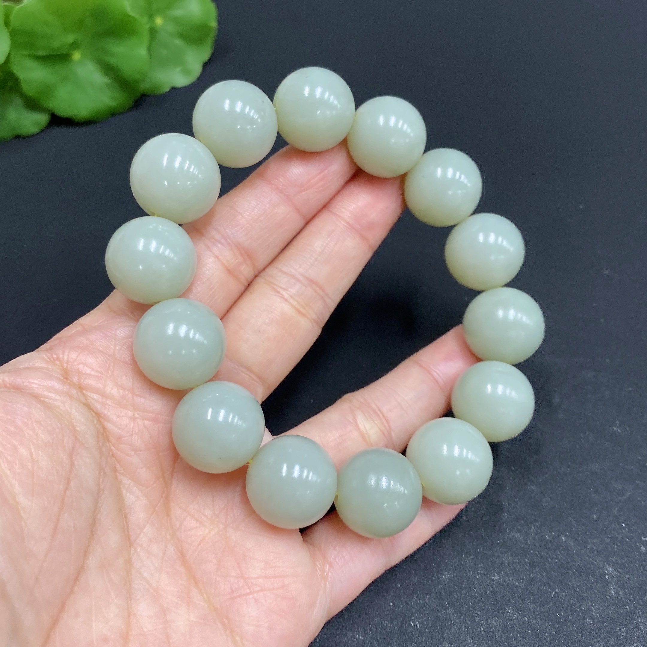 H33903606 Hetian Jade Bracelet   Approx.15.4mm   Total Weight Approx.84.2g