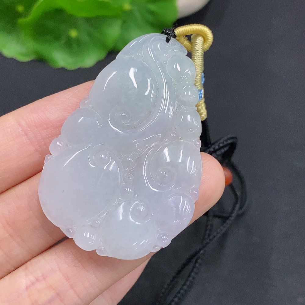 F33831914 Jadeite Ruyi Pendant Total Weight Approx. 15.7g (including rope weight)
