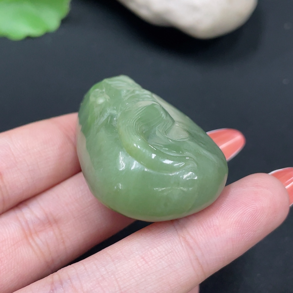 H34026156 Hetian Jade Pendant Guan Gong Total Weight About 39.4g