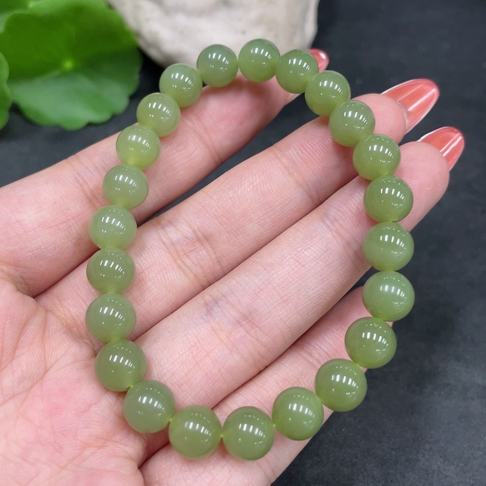 H34016611 Hetian Jade Bracelet, approx. 7.8mm, total weight about 17.8g