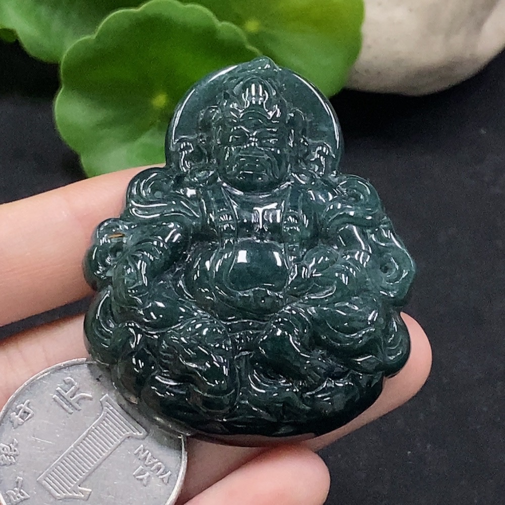 F34028649 Jadeite Yellow Jambhala Pendant Total Weight Approx.35.17g