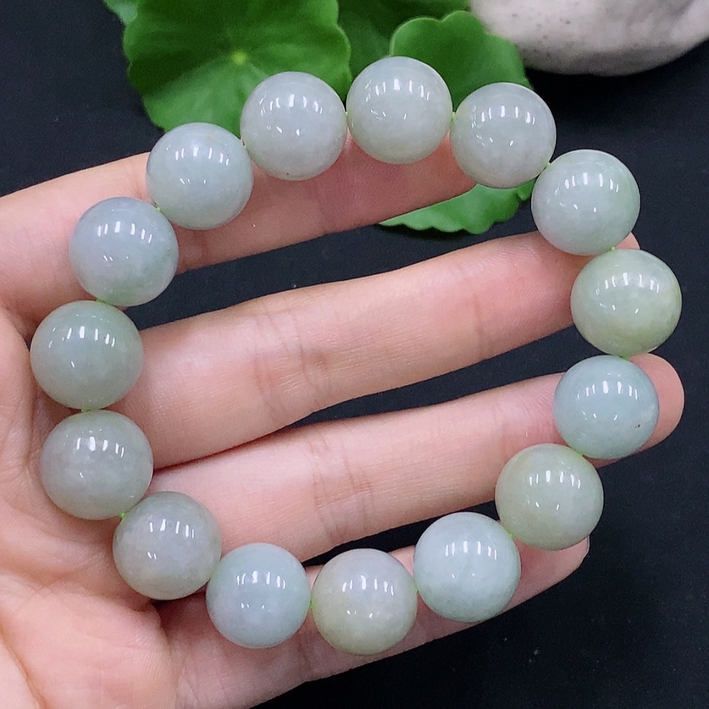 F29346869 Jadeite Bead Bracelet Approx. 13.6mm Total Weight Approx. 61.58g