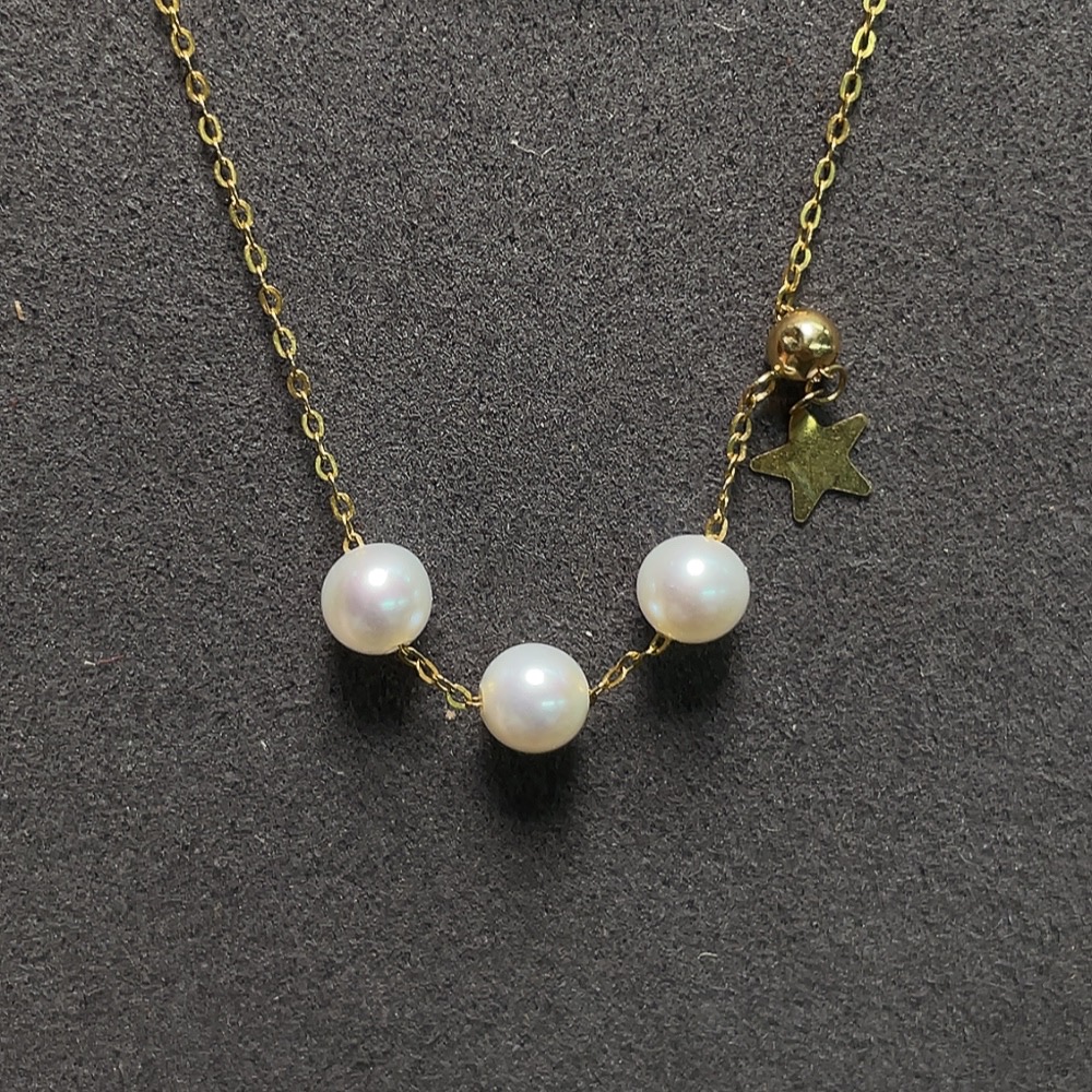 C33937817 Seawater Pearl Bracelet Color Origin Undetermined 18k Gold Total Weight Approx. 0.7g Size About 4.5mm