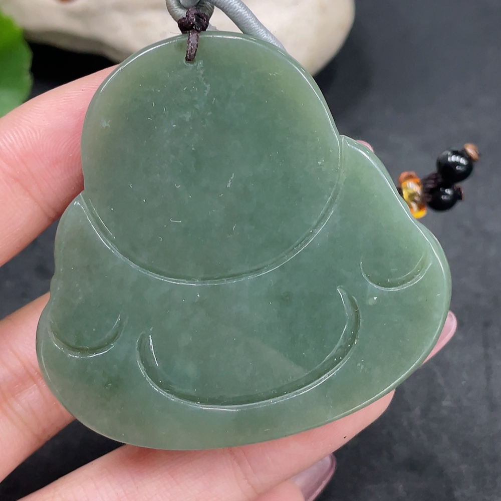 H33884946 Hetian Jade Pendant - Buddha Figurine, Total Weight (Including String): 50.8g