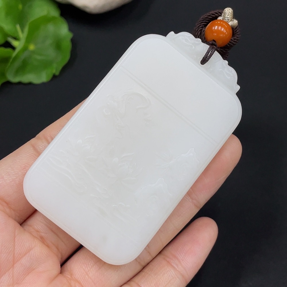 H28292826 Hetian Jade Pendant - Flourishing Prosperity