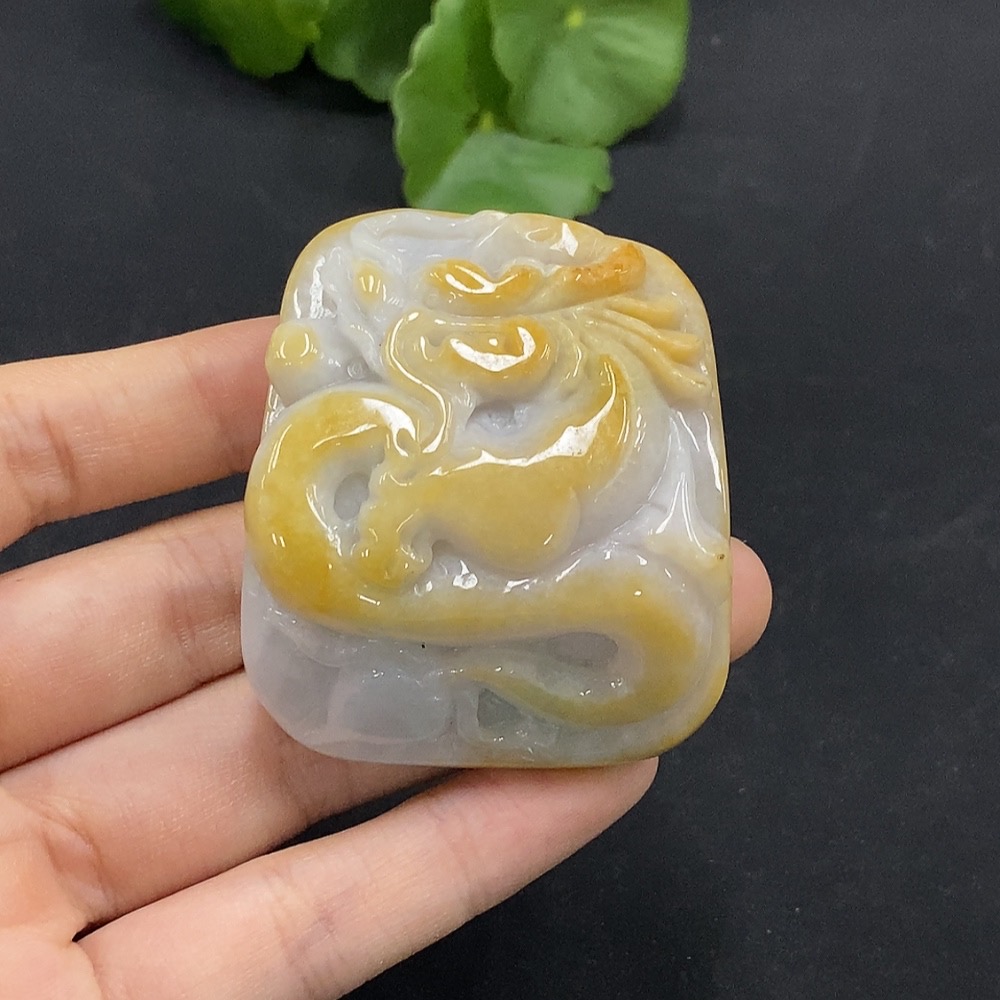 F30566376 Jadeite Dragon Pendant