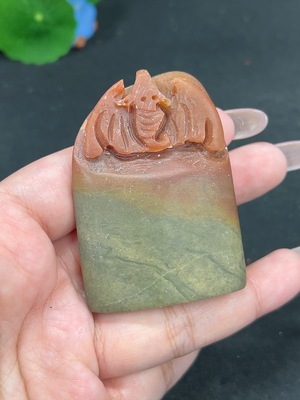 H41939236 红石印章 福在眼前 货品总重约91.4g