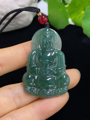 F46565084 翡翠挂件     观音    货品总重约9.2g