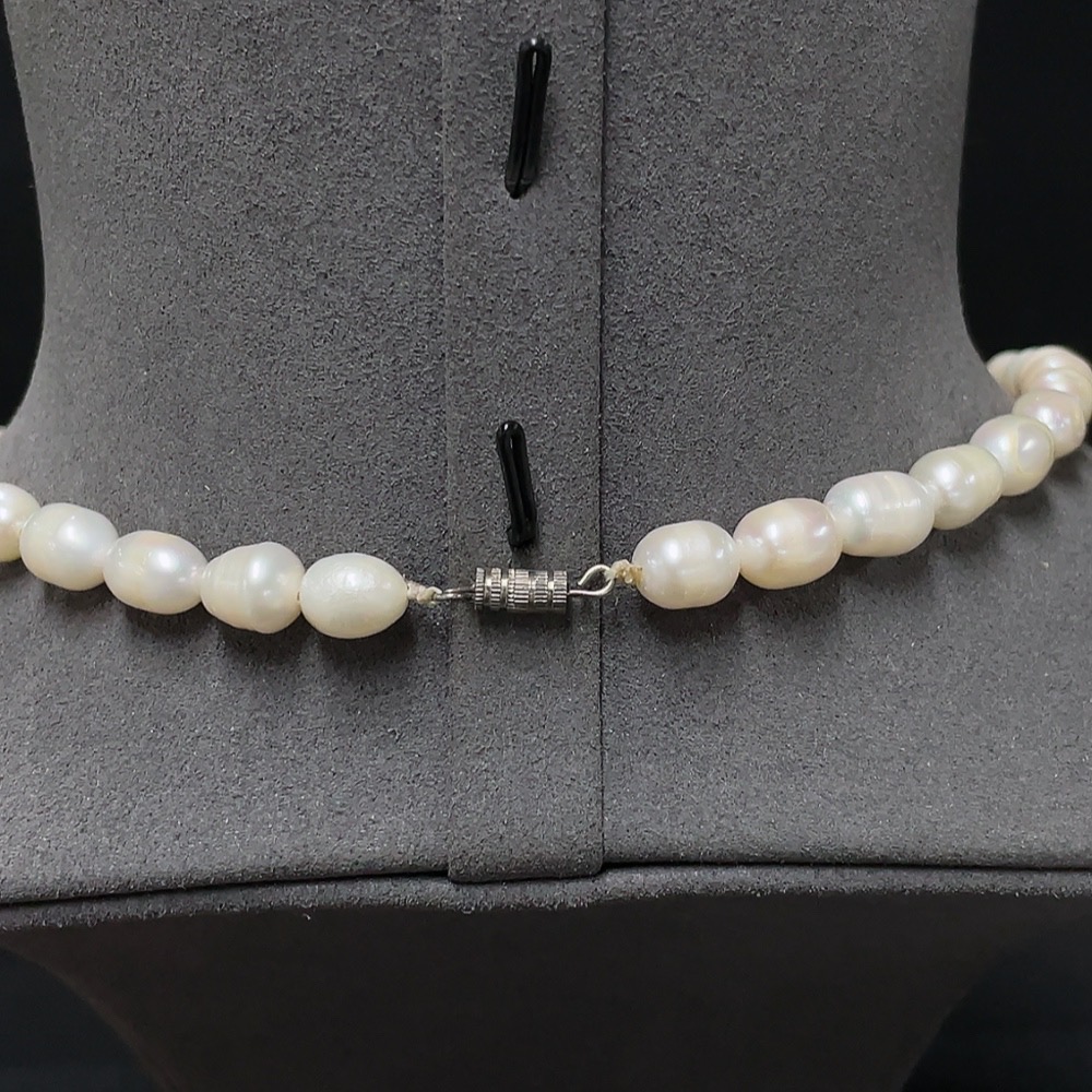 C34006586 Pearl bead necklace, non-gold, total weight approx. 37.87g, bead size approx. 7.3mm