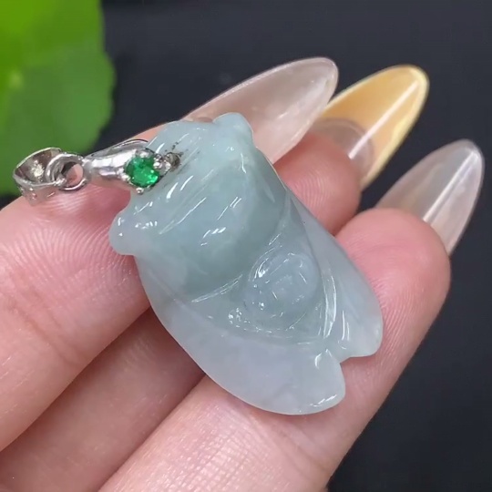 F29436553 Jadeite Pendant Non-Gold with Non-A Grade Beads Total Weight Approx. 5.62g