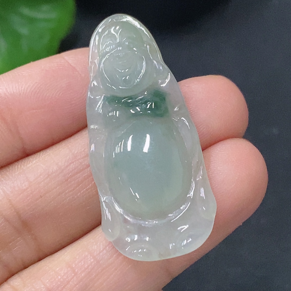 F35116977 Jadeite Pendant Buddha, Total Weight Approx. 4.3g