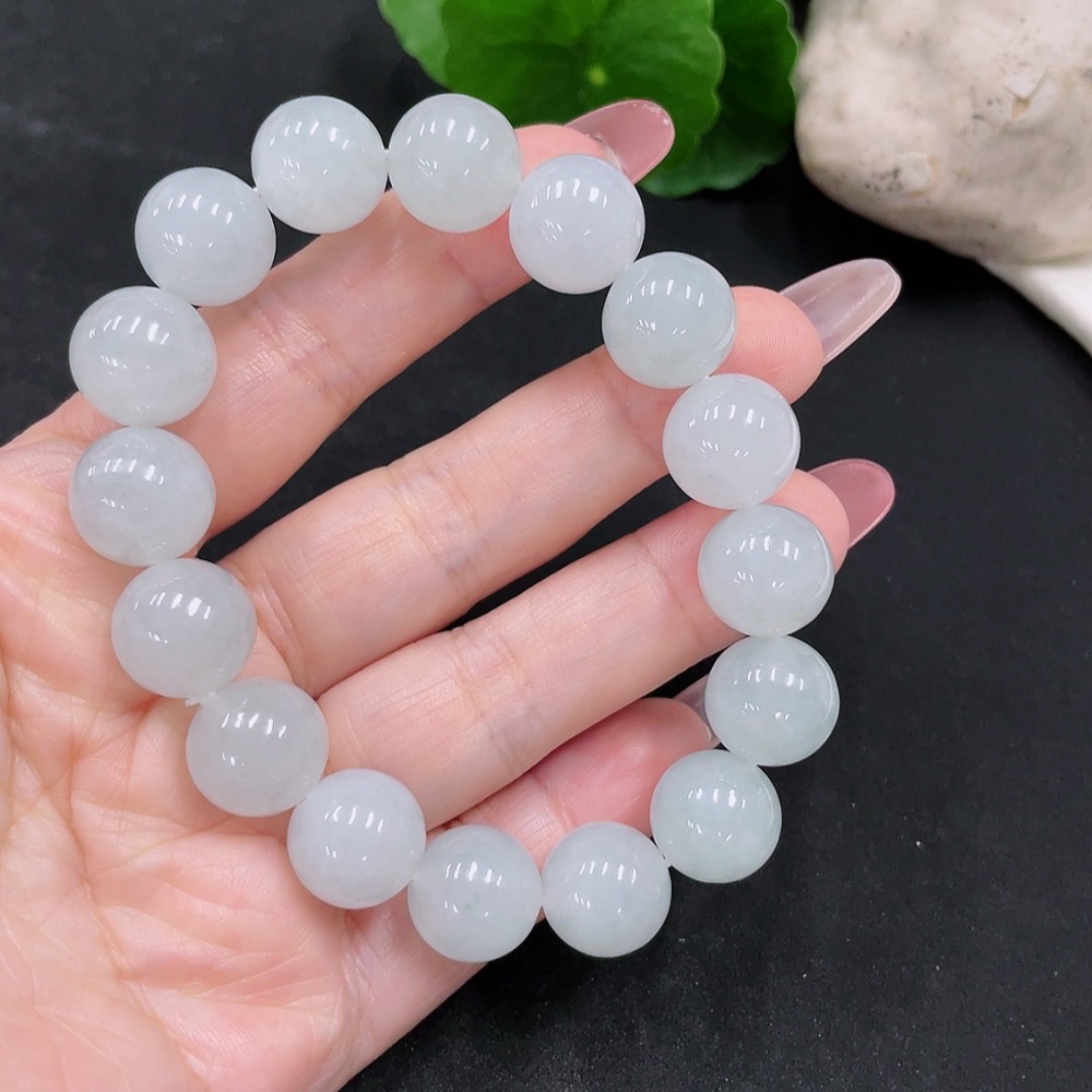 F34013541 Jadeite Bracelet, Approx. 12.5mm Beads, Total Weight About 58.7g
