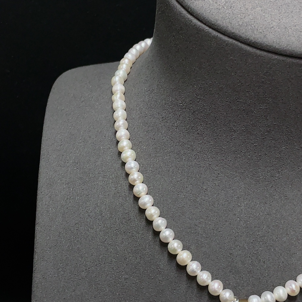 C34038270 Pearl Necklace Non-Gold Total Weight Approx. 21.47g Stone Size About 5.7mm