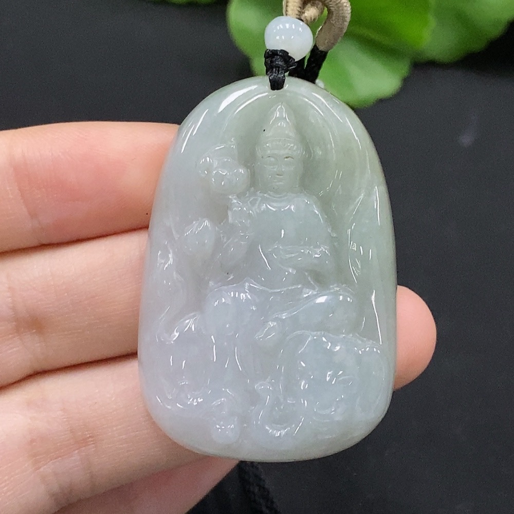 F35091679 Jadeite Samantabhadra Bodhisattva Pendant Total Weight Approx. 20.72g