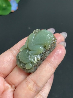H33882185 Hetian Jade Pendant - Gua Gua Lai Cai (Total Weight: Approx. 35.7g)
