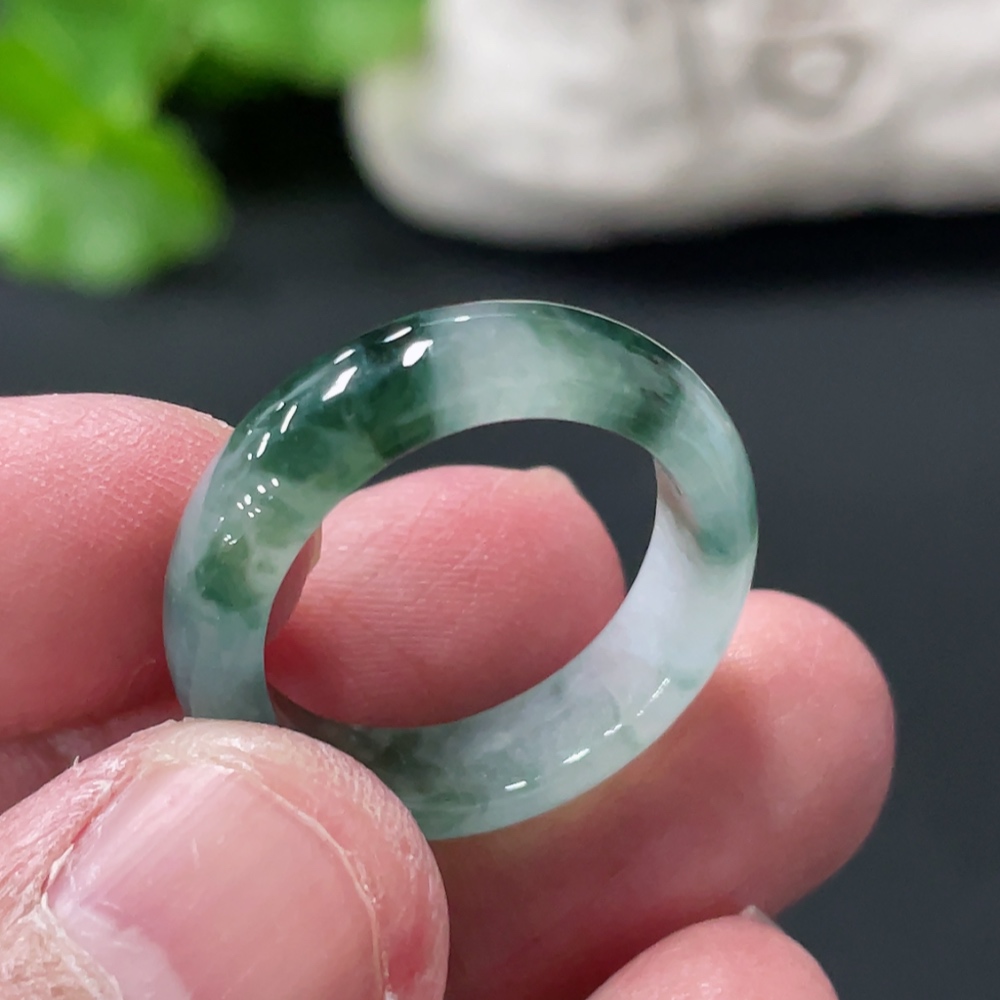 F34018037 Jadeite Ring Size 16 Total Weight Approx. 3.229g