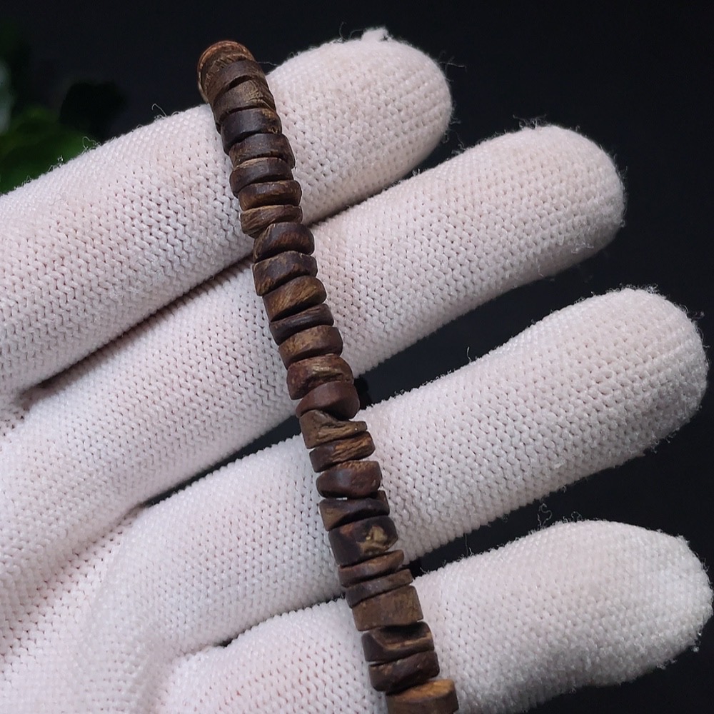 W32765929 Agarwood Bead Bracelet, Total Weight Approx. 5.4g, Size About 6.6mm