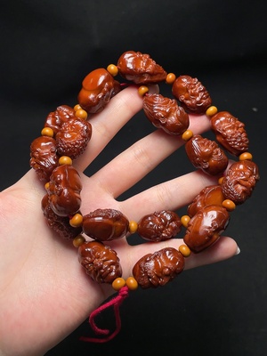 W34988155 Olive Pit Long Strand, Total Weight Approx. 71.84g, Size Around 15mm