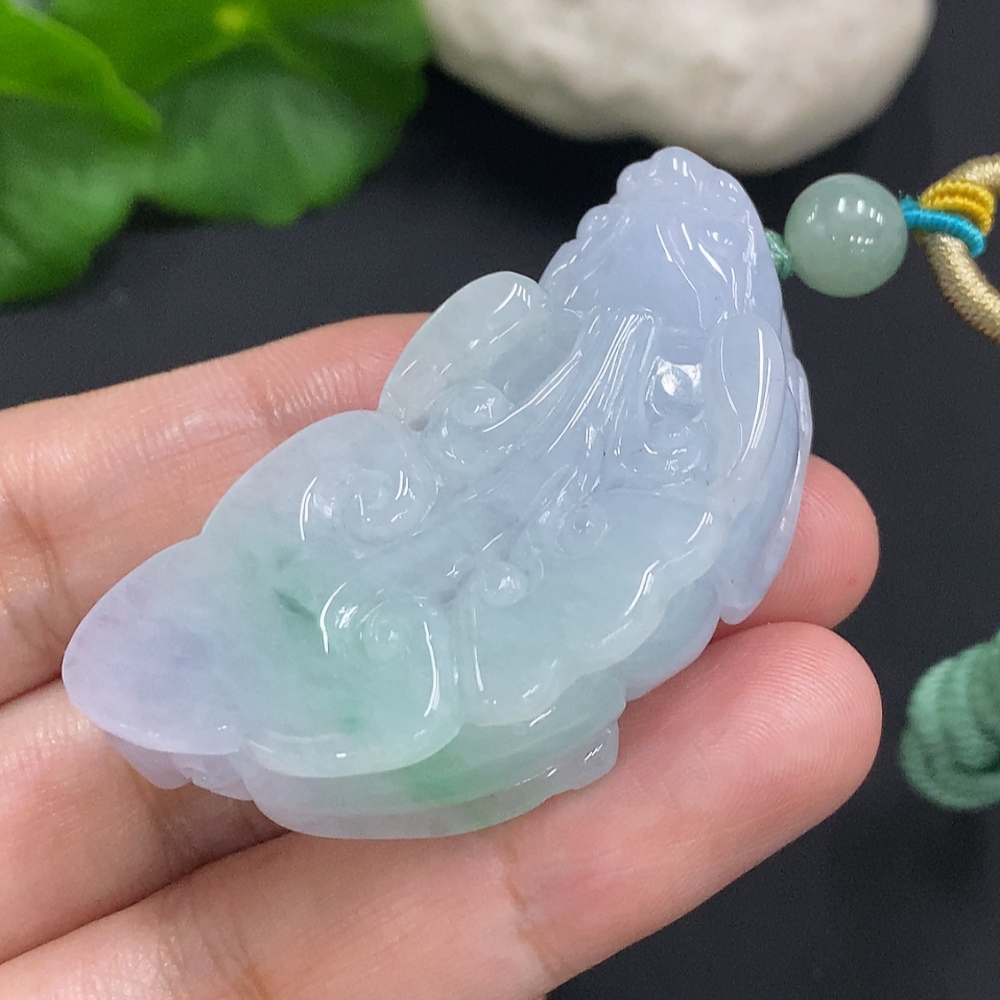 F34051168 Jadeite Pi Xiu Pendant, Total Weight Including Rope Approximately 37.2g