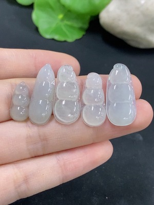 F46549814 翡翠福豆镶嵌件 货品总重约6.53g