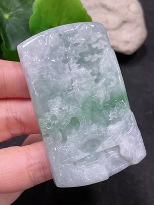 F33838996 Jadeite Pendant Landscape Total Weight Approx. 61.76g