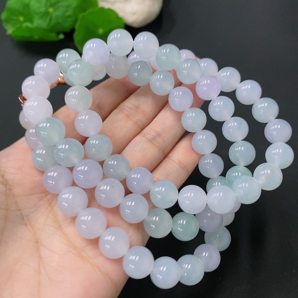 F28307875 Jadeite Bead Necklace Approx. 10mm Total Weight Approx. 117.8g Non-Gold