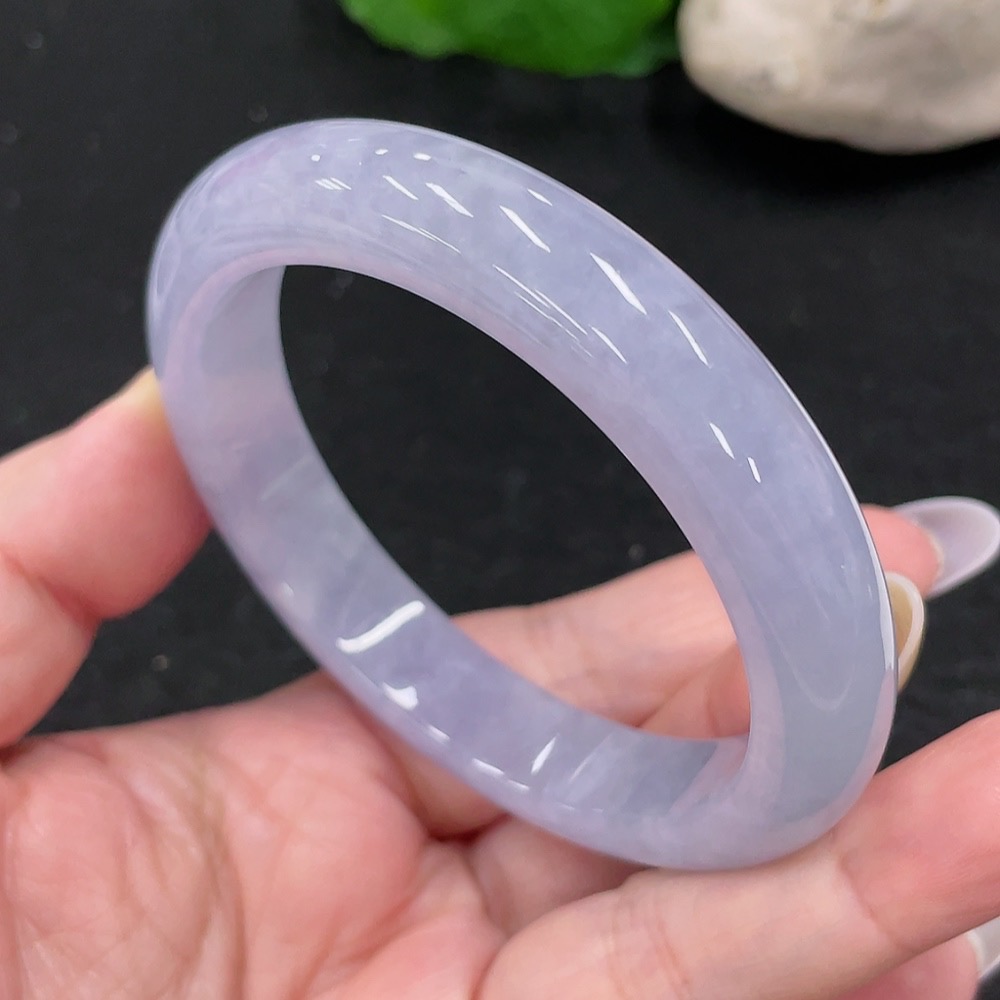 F33930296 Jadeite Round Bangle Size 56.5 Total Weight Approx.56.43g