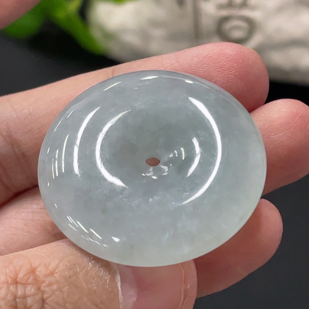 F34058260 Jadeite Safety Button Pendant Total Weight About 16.78g