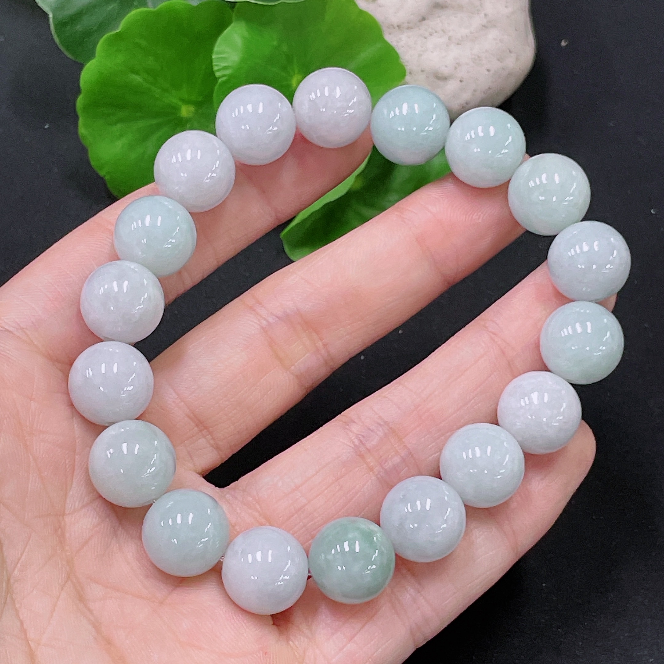 F33893080 Jadeite Bracelet Approximately 12mm, Total Weight About 53.1g