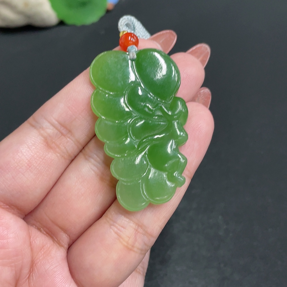 H34004455 Hetian Jade Jasper Pendant - Fairy