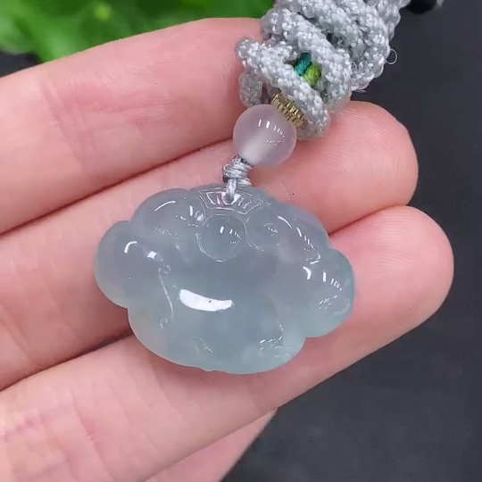 F33878309 Jadeite Ruyi Pendant Total Weight Approx. 7g (Including Rope Weight)