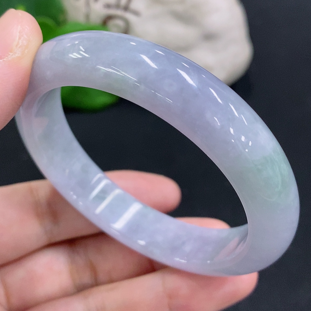 F33883956 Jadeite Round Bangle Size 54.5 Total Weight Approximately 52.9g