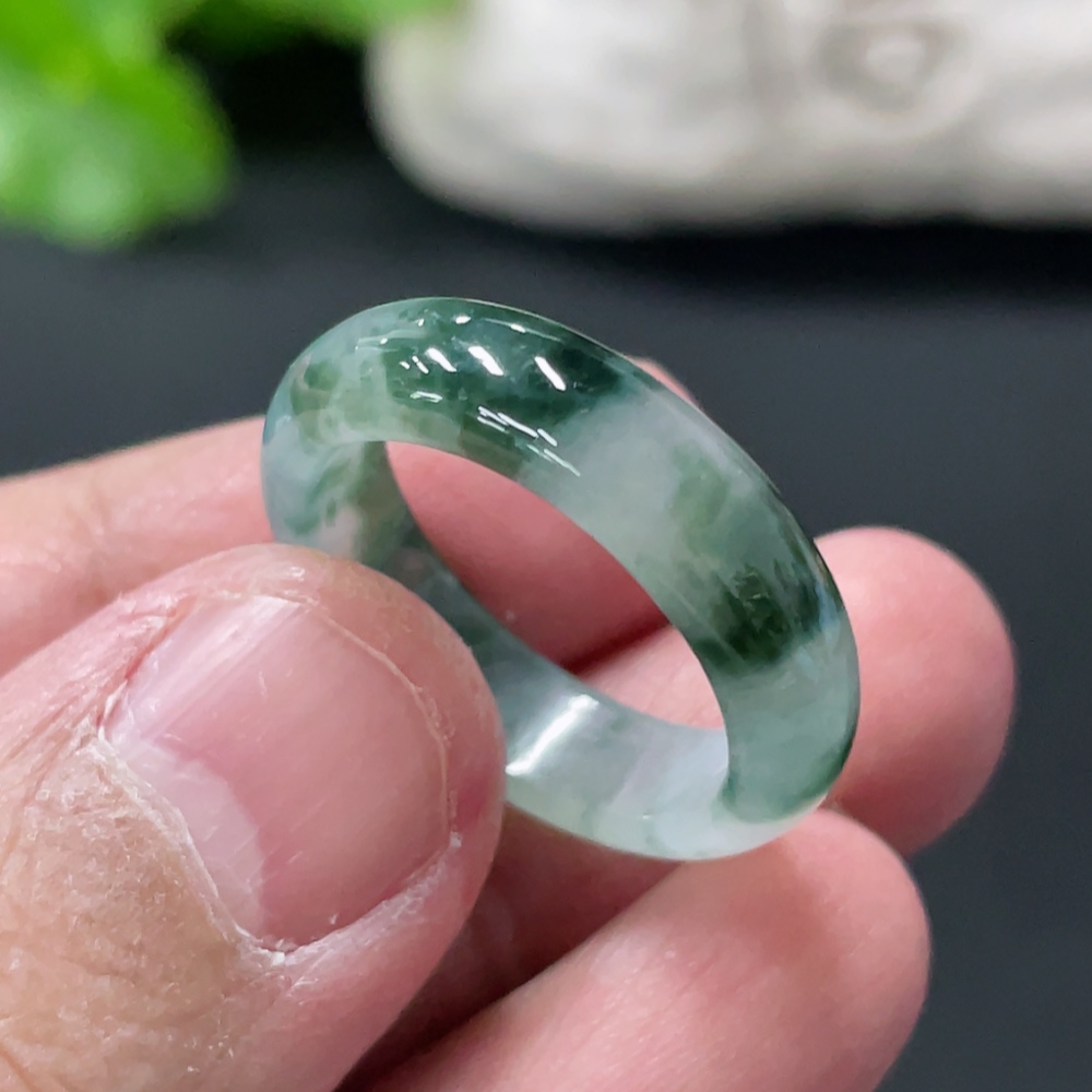 F34018037 Jadeite Ring Size 16 Total Weight Approx. 3.229g