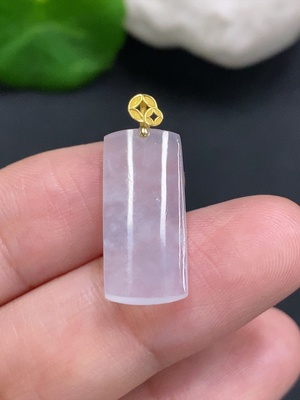 F34001213 Jadeite Plain Pendant (No inscription, surface gold content Au75%) total weight approx. 1.5g