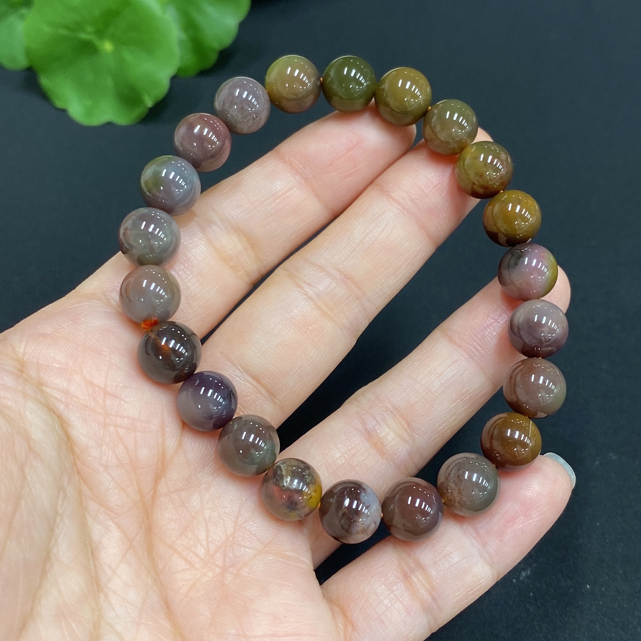 H32759952 Salt Source Agate Bracelet, approx. 8.3mm, total weight approx. 20g